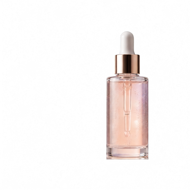 Layer 3 of the 4-layer example on a transparent background: Serum bottle