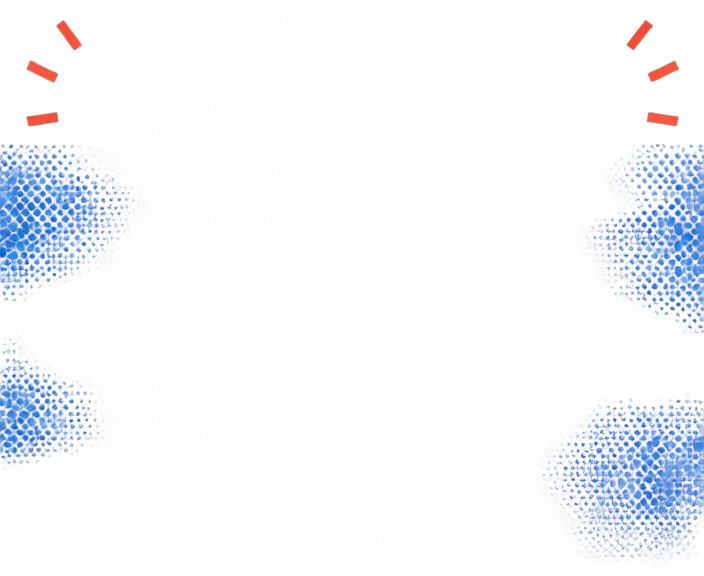 Layer 2 of the same example on a transparent background: just the halftone dots and orange burst lines, with the bottle on another layer