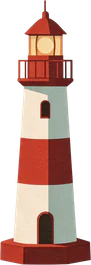 Layer: Red-white striped lighthouse