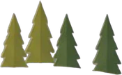 Layer: Far right small pine group