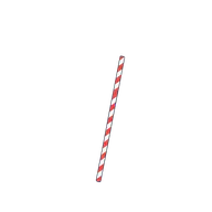 Red and white striped straw