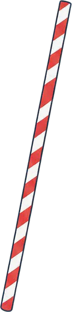 Layer: Red and white striped straw
